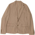 ZARA Veste blazer à 2 boutons pour homme EU 54 XL Beige Coton