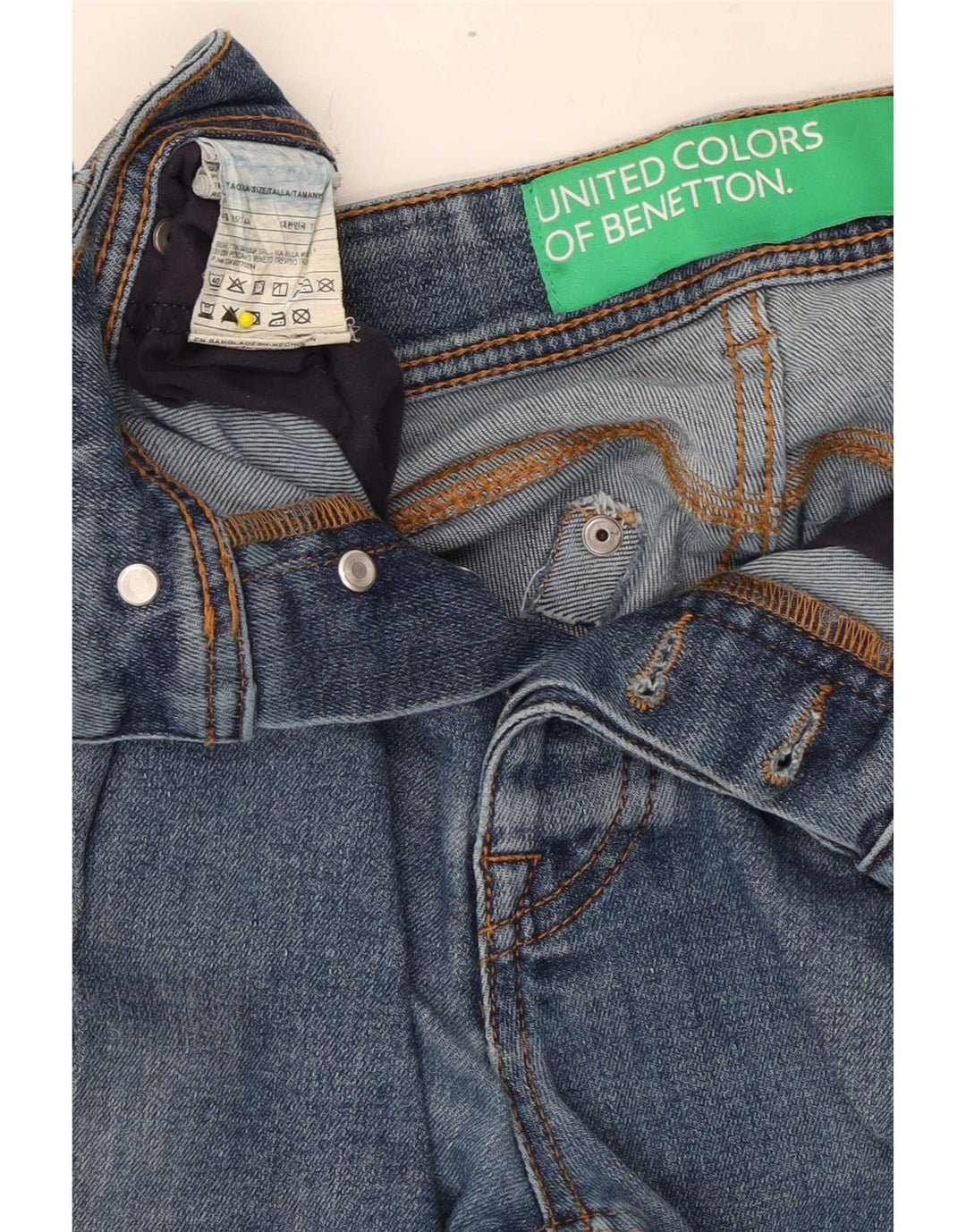 Benetton Jean Slim Homme W31 L30 Bleu Coton