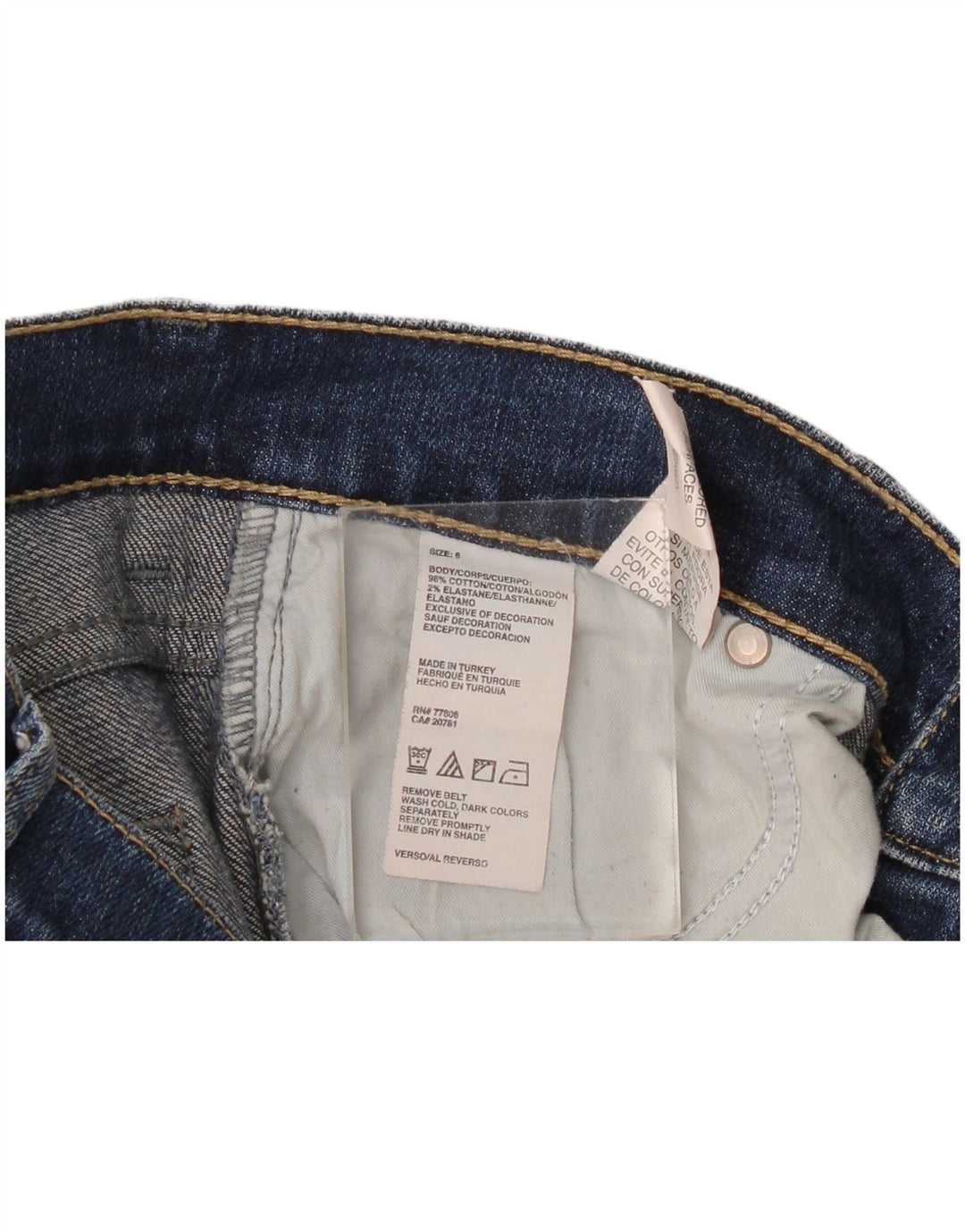 Tommy Hilfiger Jean bootcut pour femme US 6 Medium W30 L33 Bleu Coton