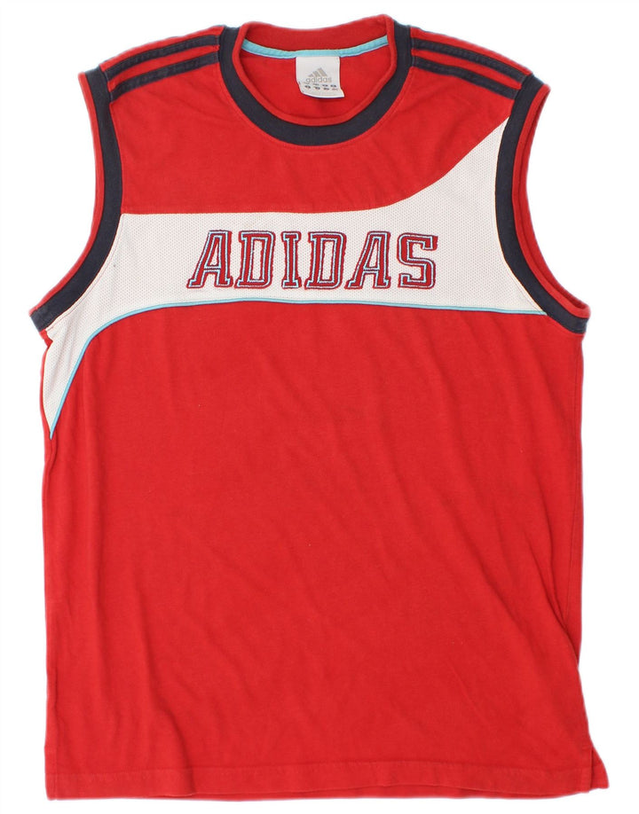 Adidas Débardeur Graphique Homme Rouge Moyen Coton