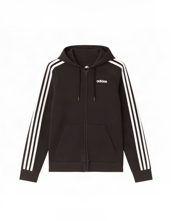 Adidas Pull à capuche zippé pour femme UK 4/6 XS Noir Coton