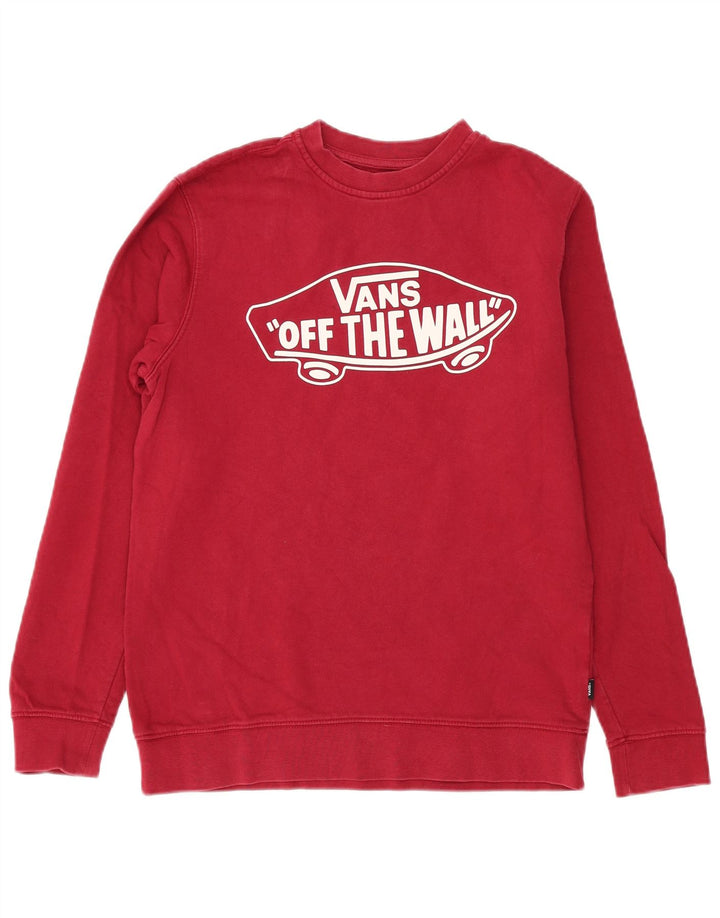 Vans Sweat-shirt graphique pour hommes, petit, bordeaux