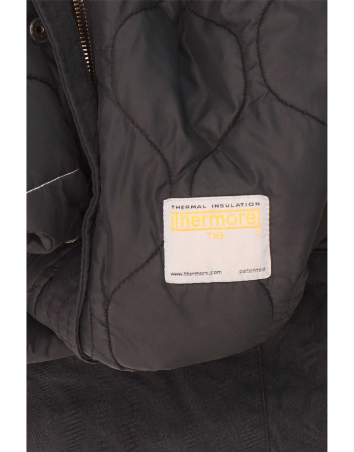 Veste Parka à capuche femme vintage UK 14 Medium Black Polyamide