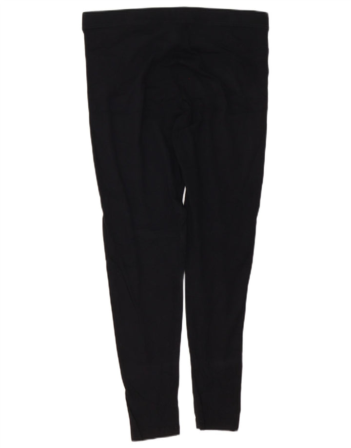 MARKS & SPENCER Leggings Femme UK 14 Grand Noir Coton