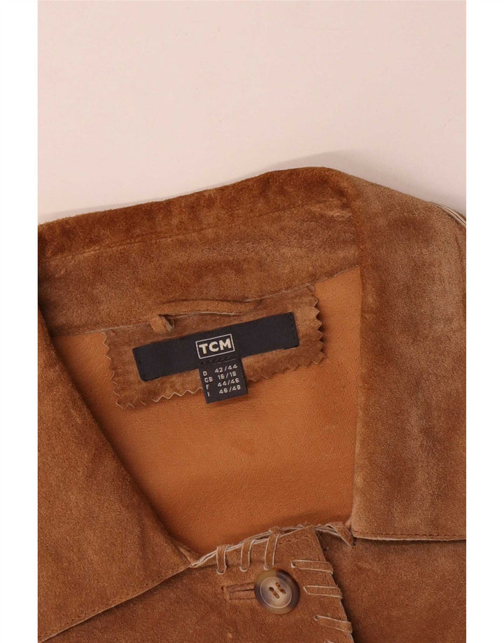 TCM Veste en Daim Femme UK 16/18 Grand Cuir Beige