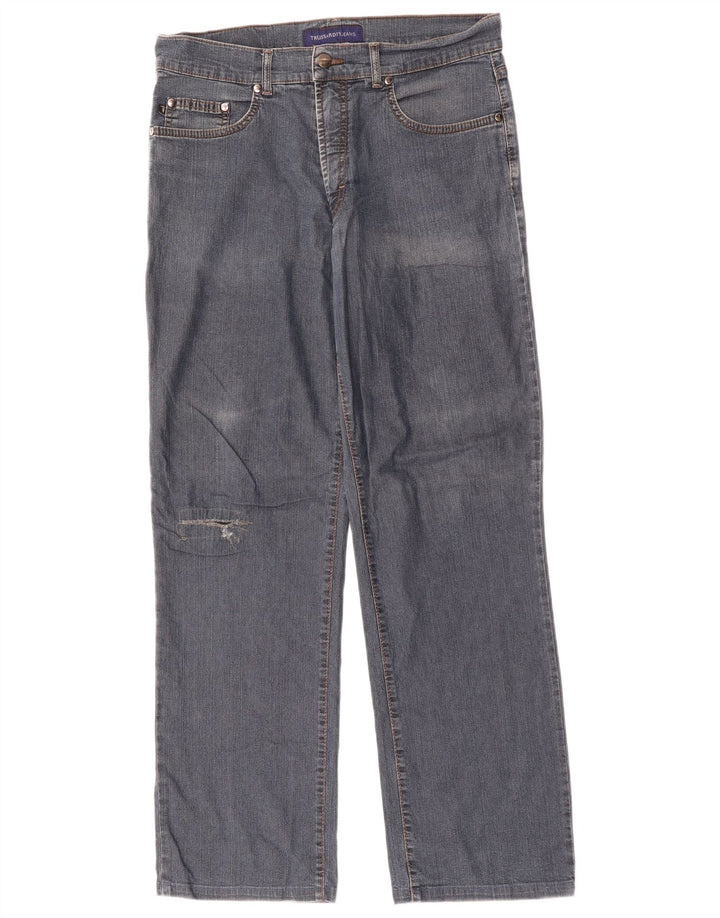 Trussardi Jean Droit IT 49 Medium W33 L30 Bleu Coton Homme