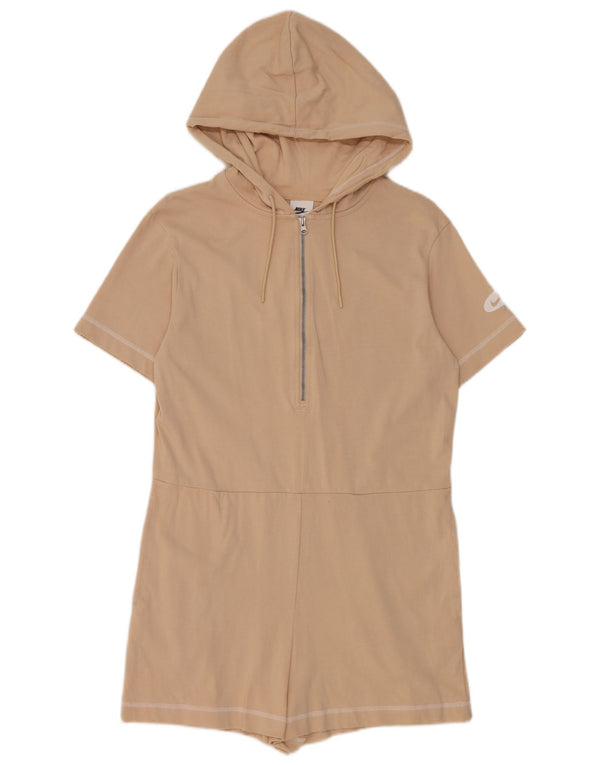 Combishort à capuche Nike pour femme UK 12 coton beige moyen