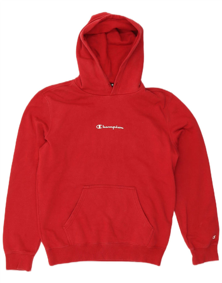 CHAMPION Pull à Capuche Homme Rouge Moyen Coton