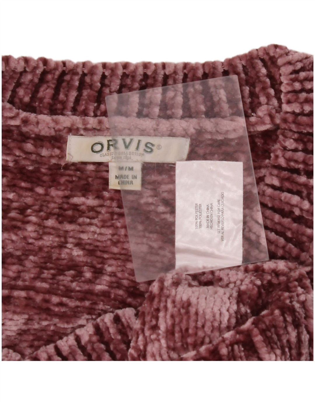 ORVIS Pull col en V pour femme UK 14 Polyester marron moyen