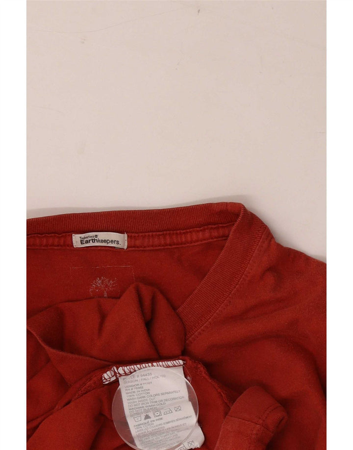 Timberland Haut à Manches Longues Earthkeepers Graphic Homme Rouge Moyen Coton