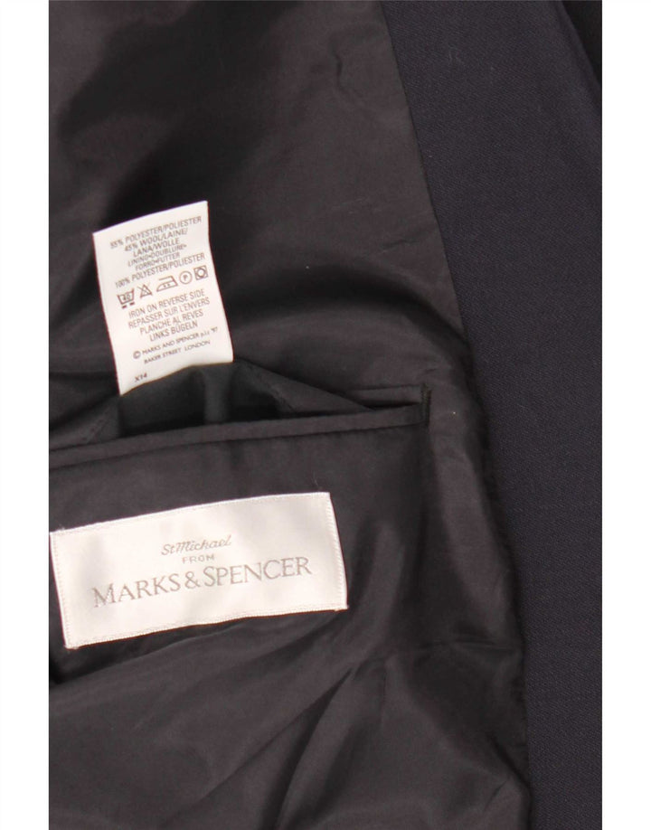 Marks & Spencer Veste blazer à 2 boutons pour homme UK 38 Bleu marine moyen