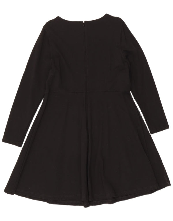 Marks & Spencer Robe trapèze à manches longues pour femme UK 18 XL Viscose noire