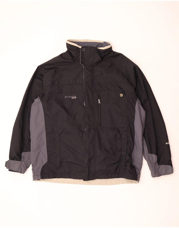 Columbia Mens Interchange Hooded Windbreaker Jacket UK 40 Large Black