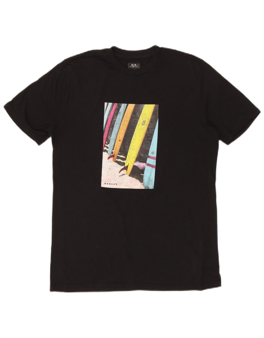 Oakley Mens Regular Fit Graphic T-Shirt Top XS Noir Polyester