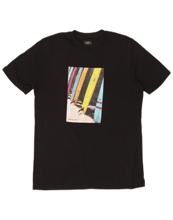 Oakley Mens Regular Fit Graphic T-Shirt Top XS Noir Polyester