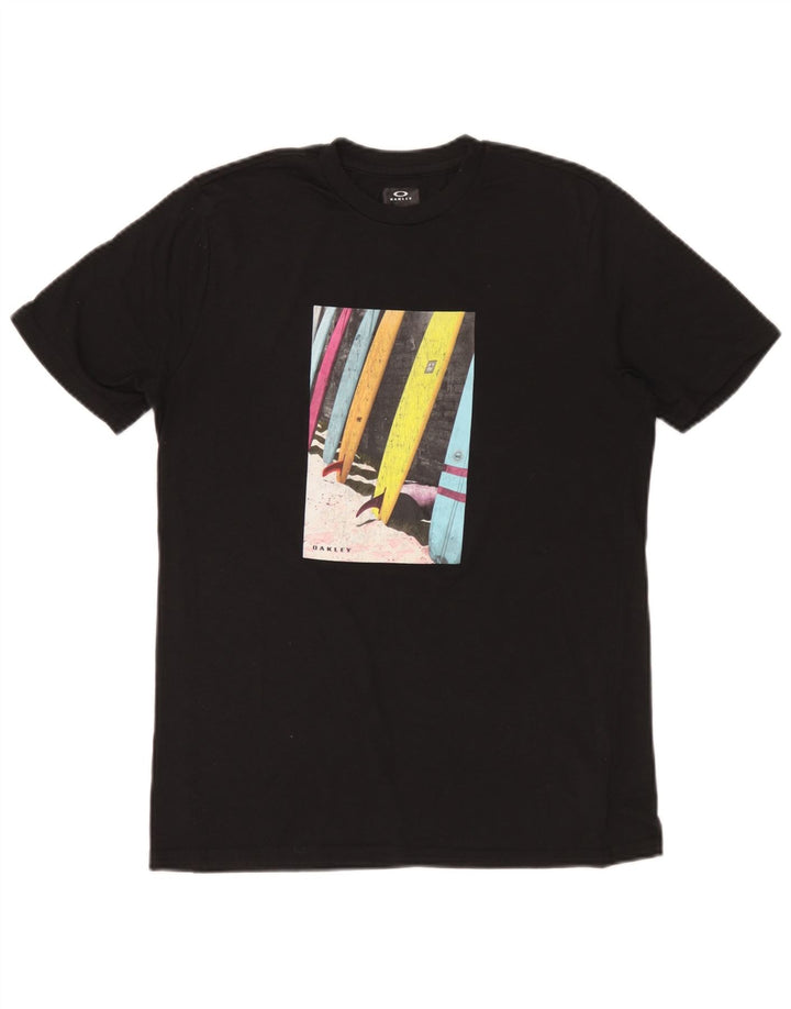 Oakley Mens Regular Fit Graphic T-Shirt Top XS Noir Polyester