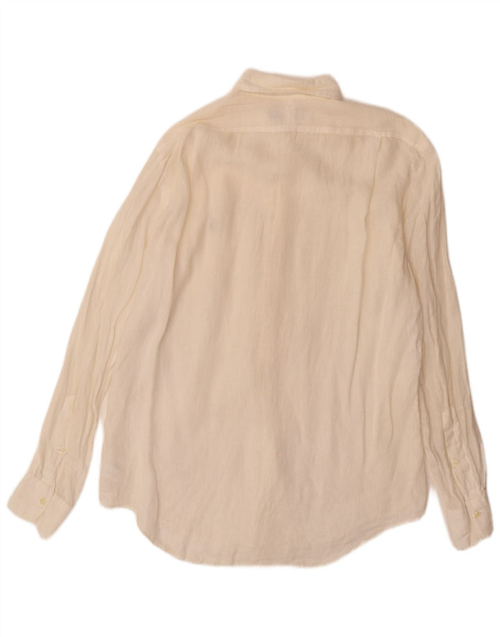 Polo Ralph Lauren Chemise Homme Lin Blanc Cassé Moyen