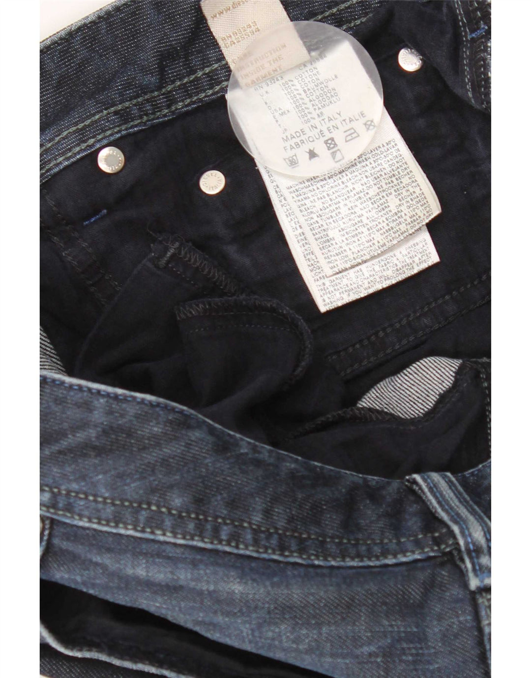 Diesel Jean Bootcut Homme W36 L33 Bleu Marine Coton