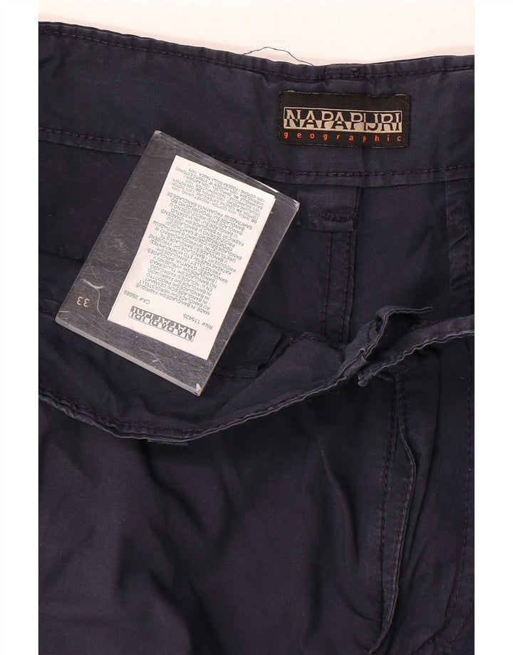 Napapijri Short Cargo Homme W33 Bleu Marine Moyen Coton