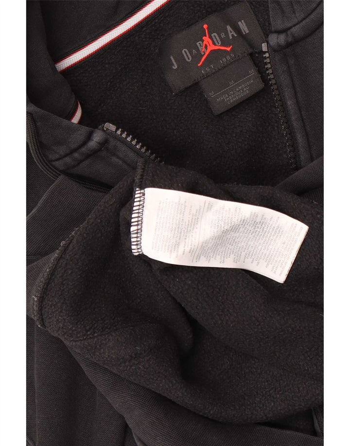 Jordan Pull à capuche zippé pour homme en coton noir moyen