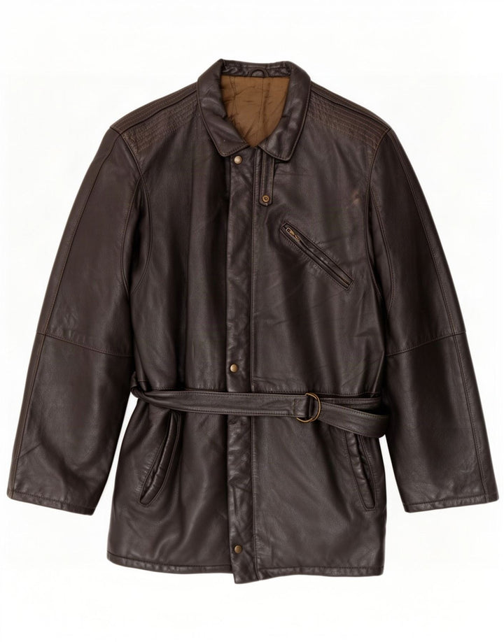 veste en cuir homme vintage IT 48 Medium Noir