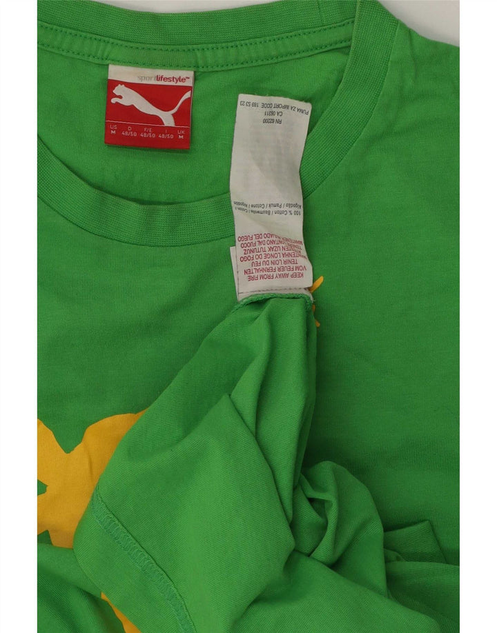 Puma T-Shirt Usain Bolt Graphic Homme Vert Moyen Coton