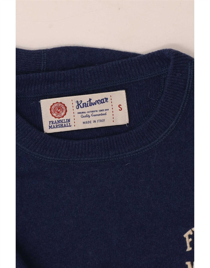 Franklin Marshall Pull graphique à col rond pour homme Bleu marine Taille S