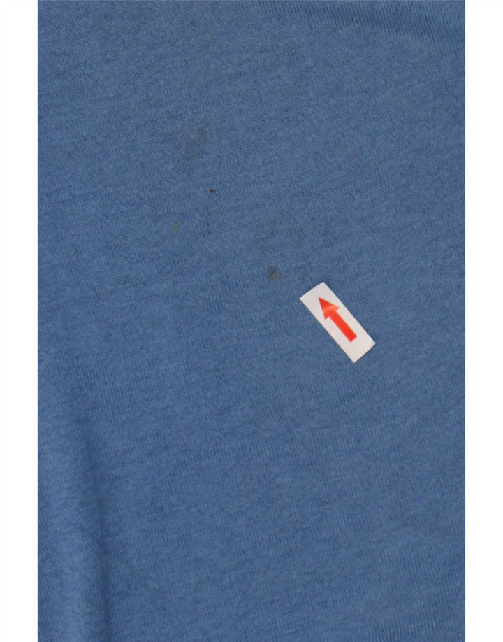 Massimo Dutti Pull col roulé pour femme UK 14 Bleu moyen Soie