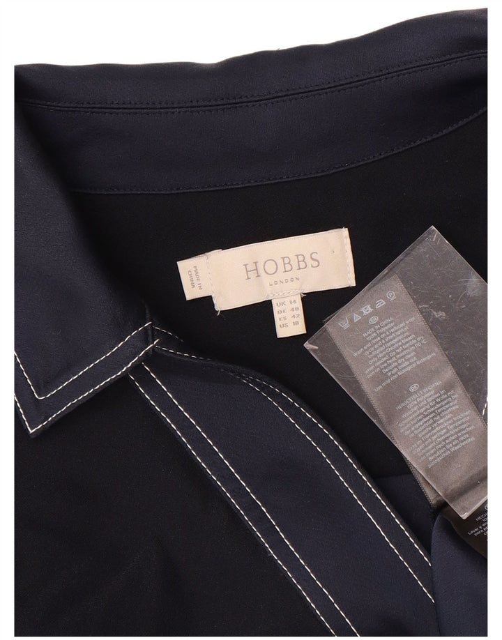 HOBBS Robe droite surdimensionnée à manches longues pour femme UK 14 Large Bleu marine