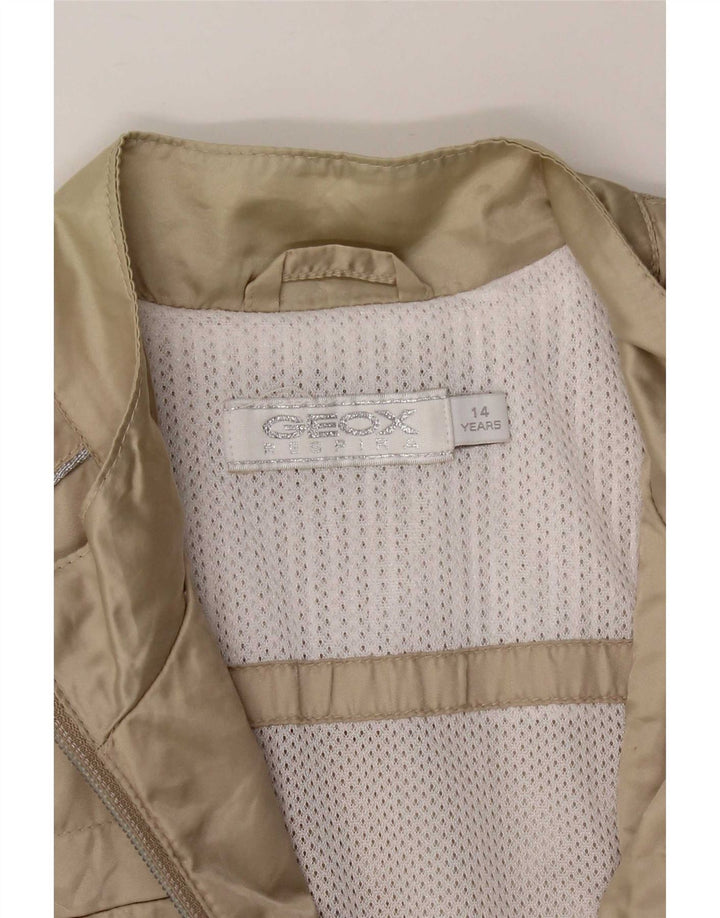 Geox Veste Bomber Respira Fille 13-14 Ans Beige Polyamide