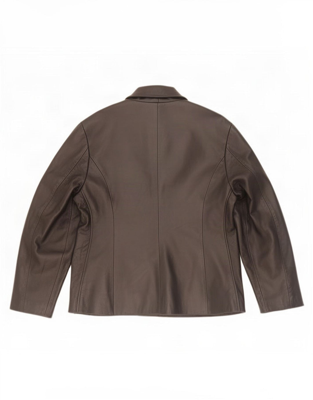 veste en cuir femme vintage UK 14 Grand Noir