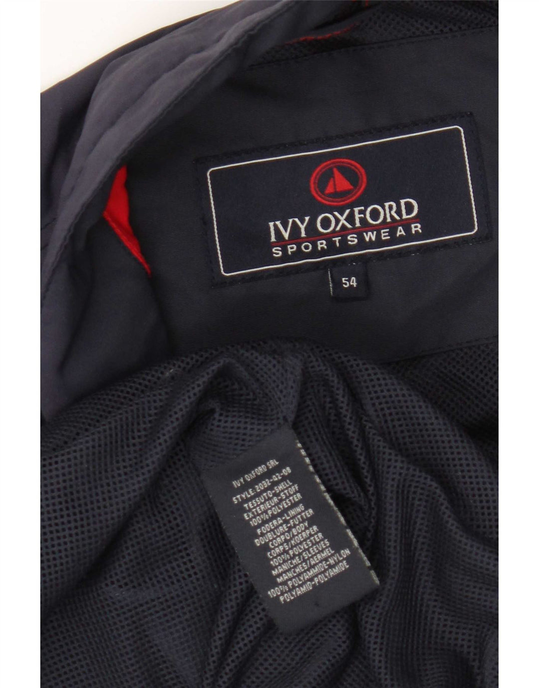 Ivy Oxford Veste de pluie pour homme IT 54 2XL Bleu marine Polyester