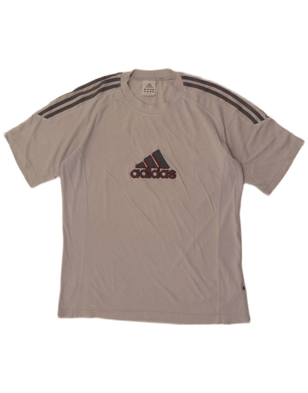 Adidas Mens Graphic T-Shirt Top UK 40/42 Gris Moyen Coton