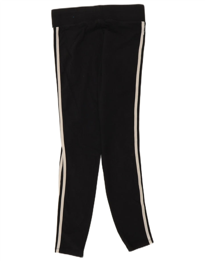 ADIDAS Leggings Femme UK 12 Coton Noir Moyen
