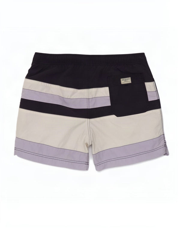 Tommy Hilfiger Short de bain pour homme en nylon rayé bleu marine