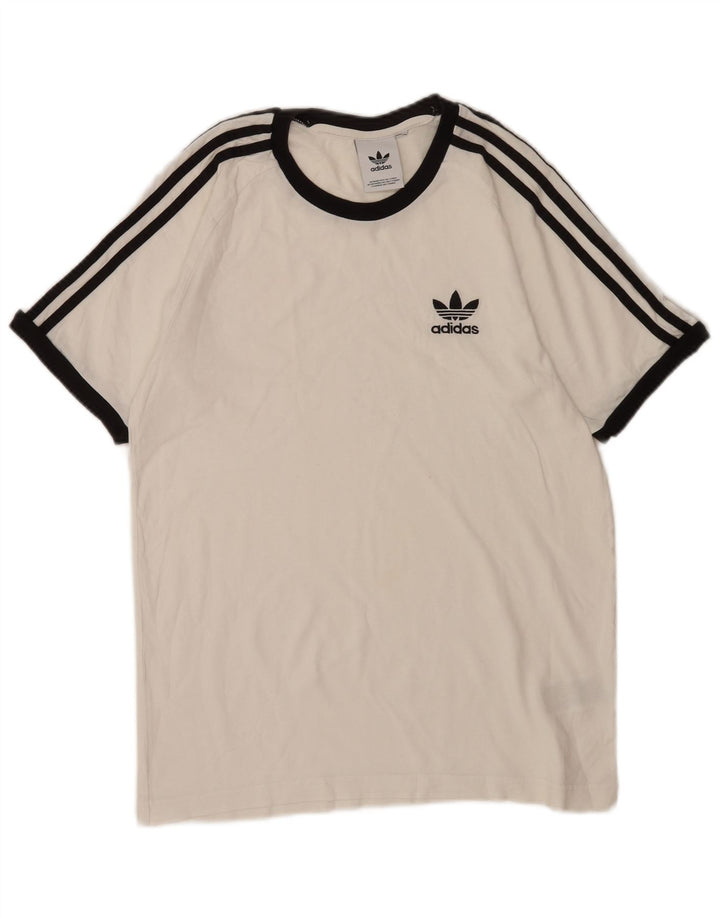Adidas T-Shirt Homme Blanc Moyen Coton