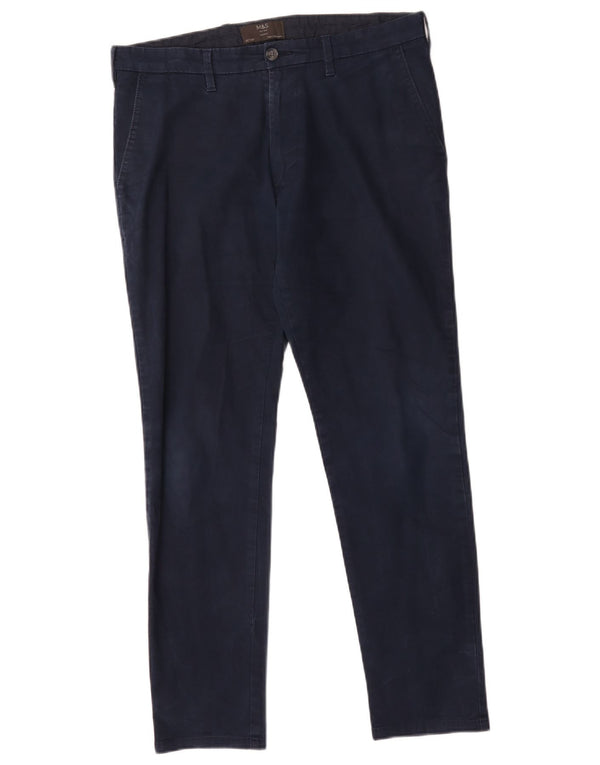 Marks & Spencer Pantalon Chino Skinny Homme W32 L29 Bleu Marine Coton
