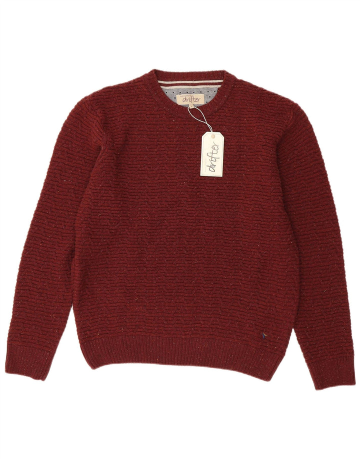DANIEL GRAHAME Pull Drifter à col rond pour homme - Grand bordeaux