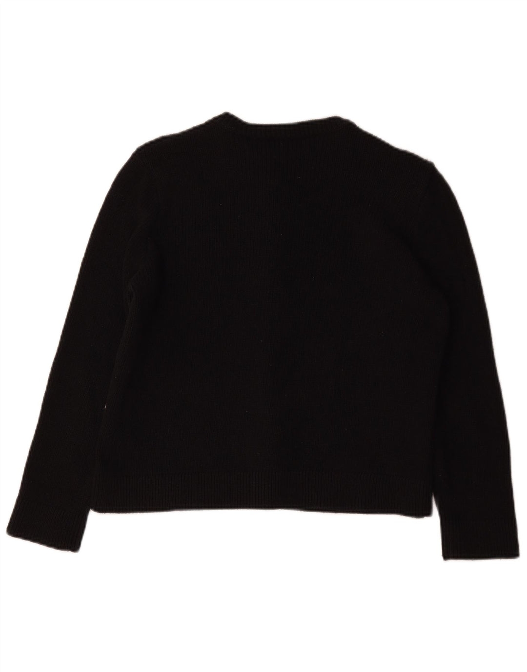 Zara Femme Cardigan Pull UK 14 Moyen Noir Polyester