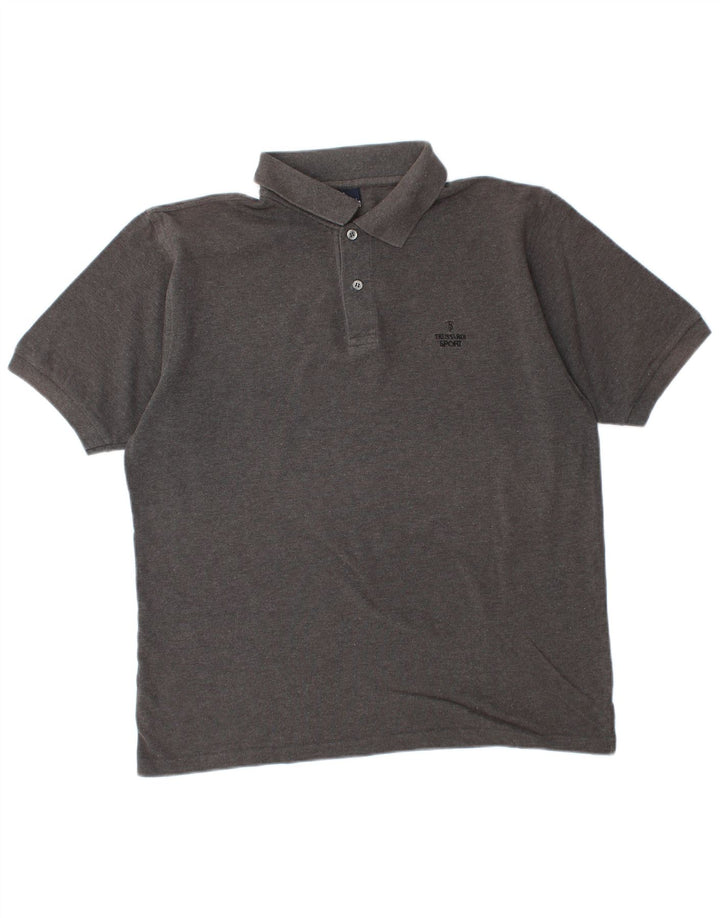 TRUSSARDI Polo Homme Large Gris Coton