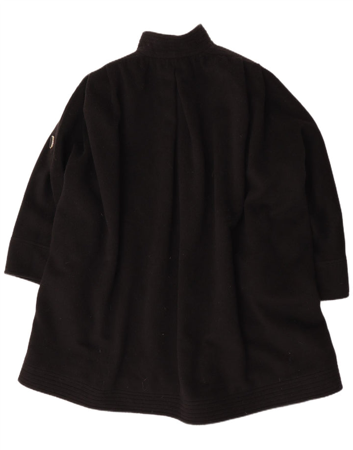 vintage Femmes Overcoat Overcoat UK 18 XL Laine d’Alpaga Noir