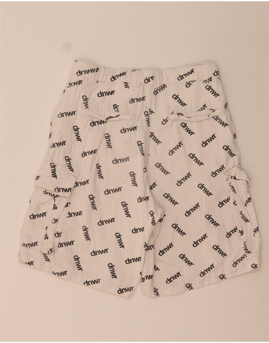 Zara Short cargo graphique pour homme EU 38 Small W30 Blanc