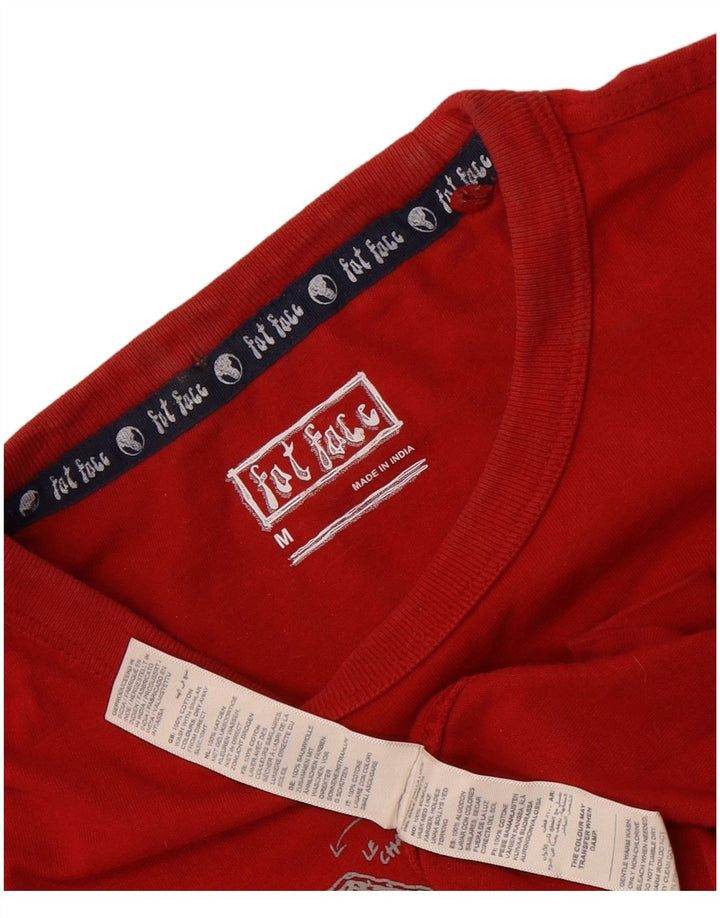 Fat Face T-Shirt Graphique Homme Rouge Moyen Coton