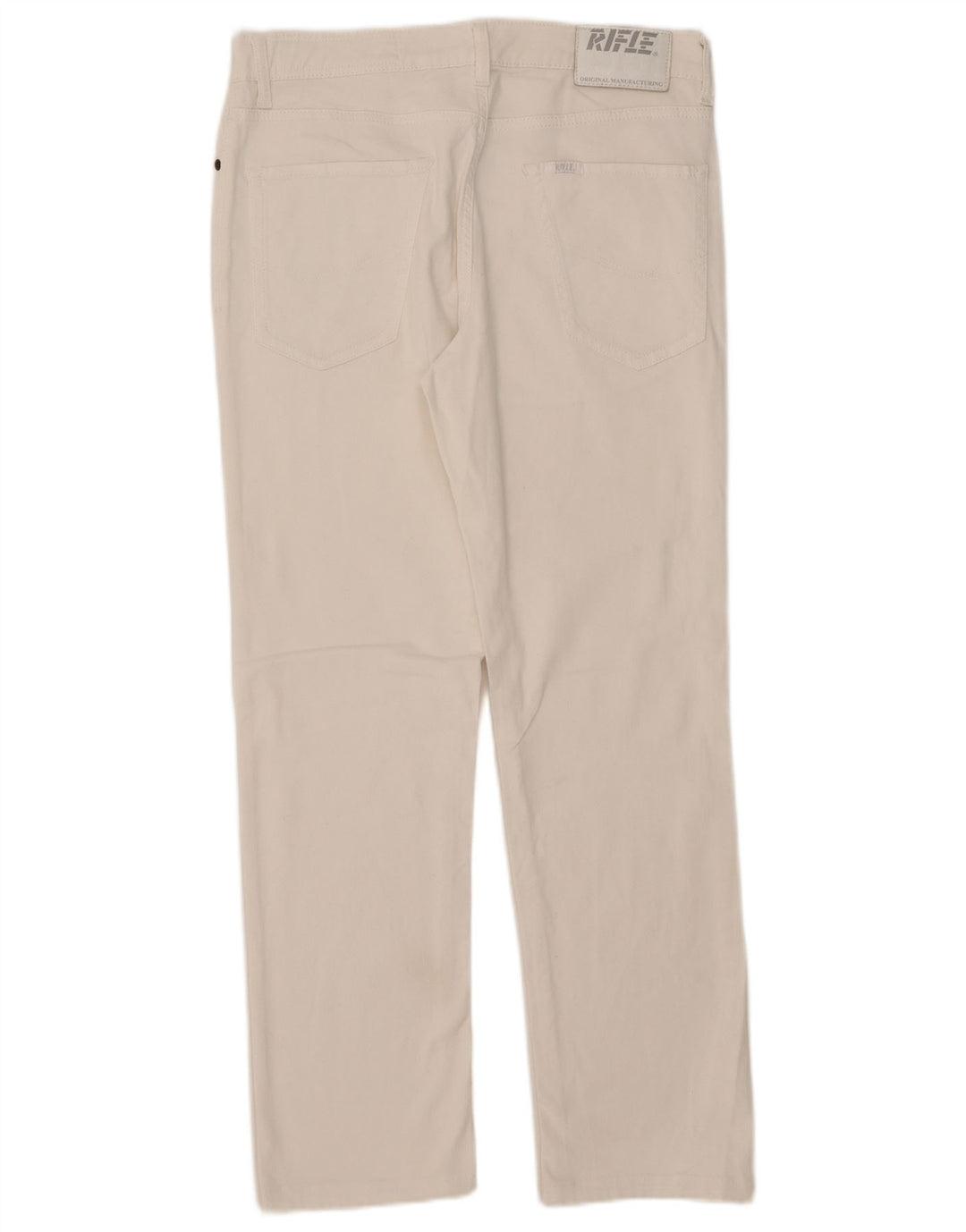 Jean droit femme Rifle W34 L28 coton blanc