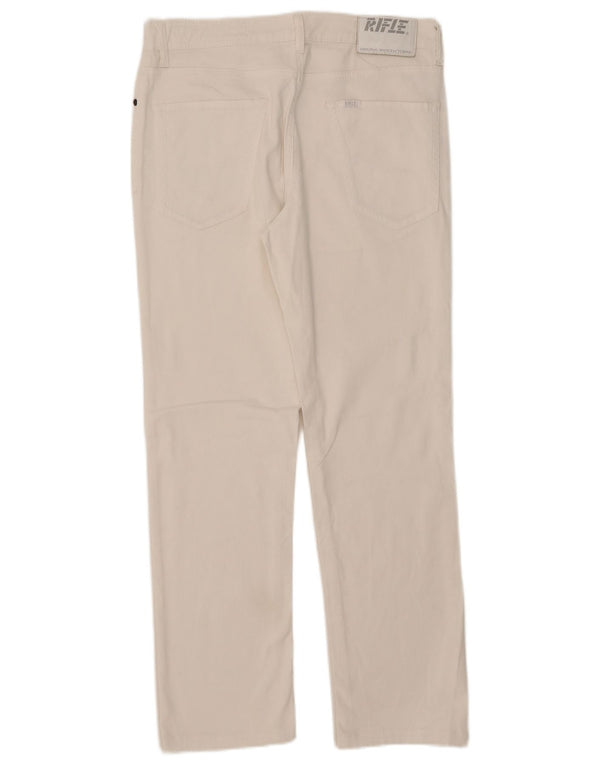 Jean droit femme Rifle W34 L28 coton blanc