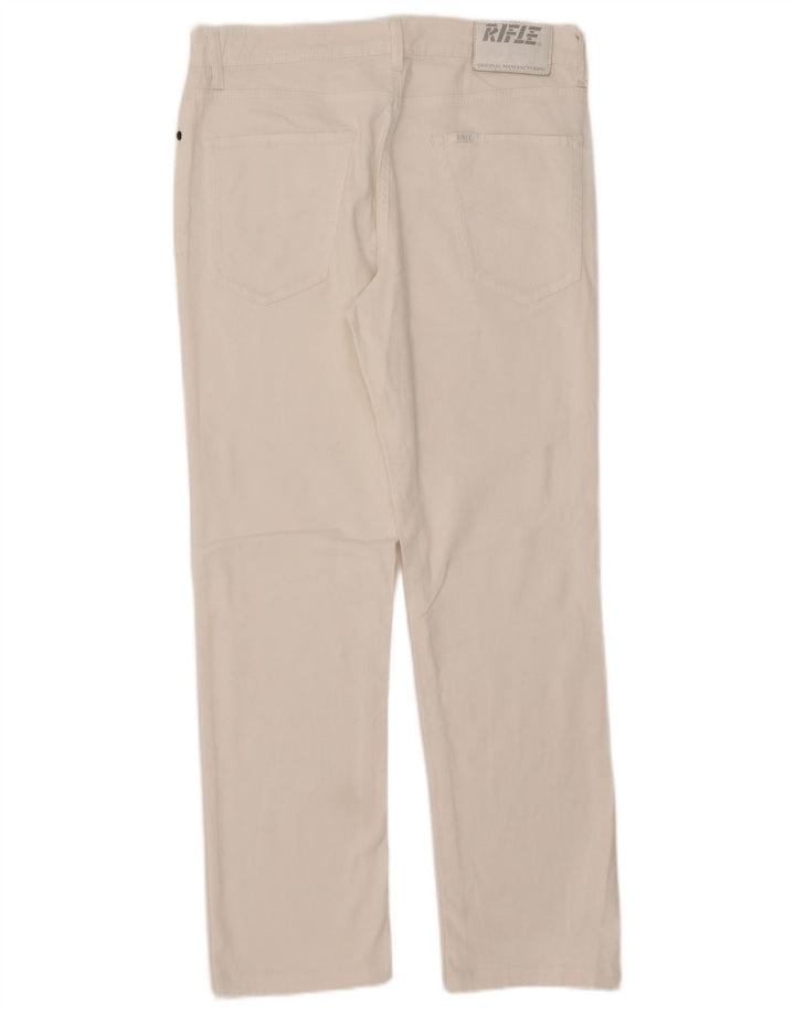 Jean droit femme Rifle W34 L28 coton blanc