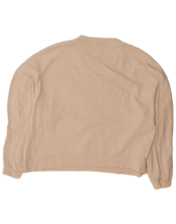 Patrizia Pepe Sweat-shirt graphique pour femme UK 14 Grand coton beige