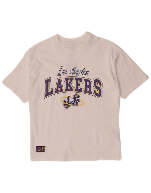 Zara Garçons Los Angeles Lakers Graphic T-Shirt Top 11-12 ans Blanc Coton