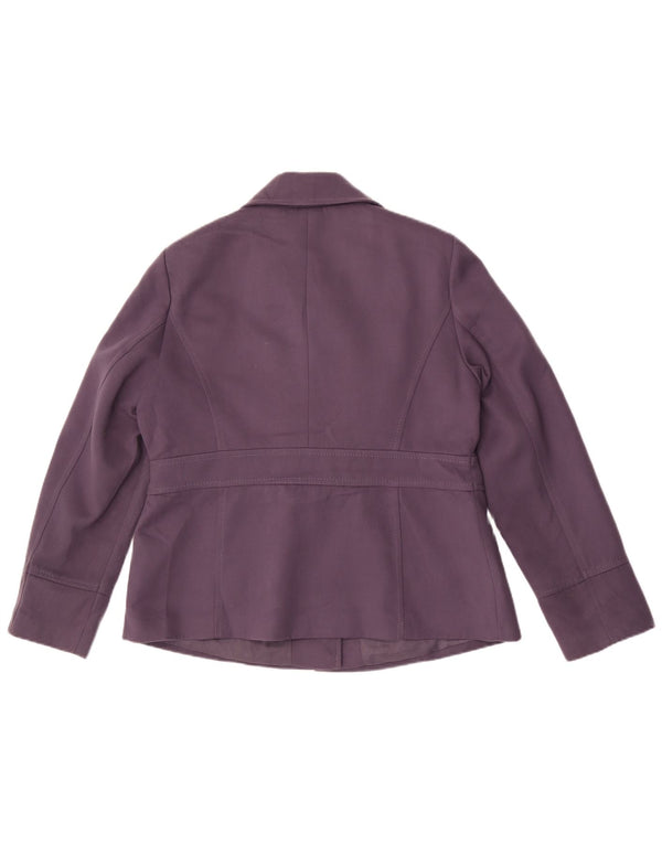 Marks & Spencer Veste blazer à 4 boutons pour femme UK 16 Large Violet Polyester