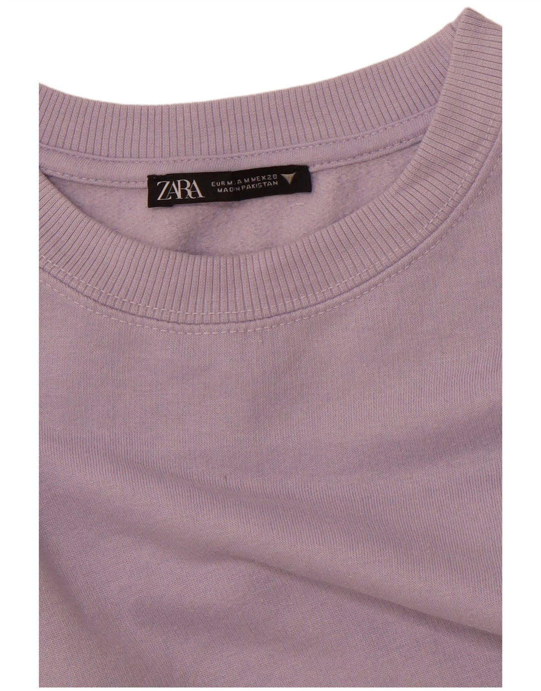 ZARA Femme Sweat-shirt court surdimensionné UK 14 Violet moyen